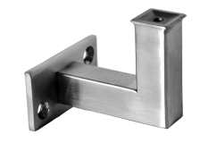 Držák madla na stěnu (58x72mm), broušená nerez K320 / AISI304