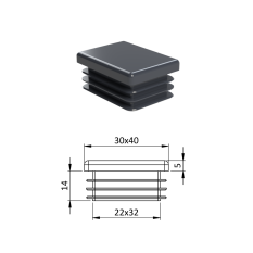 Krytka plastová 30 x 40 mm