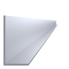 Hliníkový L profil 80x40x3 mm, délka 6000 mm, materiál EN AW-6060 T66, přírodní hliník bez povrchové úpravy, cena za KUS