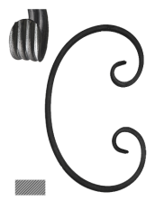 Céčko 220 x 130 mm, 12 x 6 mm, široké rozkování, hladké