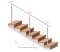 Nerezový sloup, vrchní kotvení, 5 řadový průchodný, vrch nastavitelný (ø 42,4x2 mm), leštěná nerez / AISI304