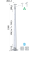 Nerezový vypalovaný sloup, vrchní kotvení, 8děrový