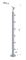 Nerezový sloup, vrchní kotvení, 6 řadový, průchodný, vrch nastavitelný, (ø 42,4x2 mm), broušená nerez K320 / AISI304