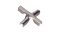 Nerezová lisovací spojka (tvar +) pro dvě 2,0 mm lanka