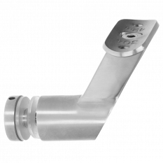 Držák madla pevný na trubku ø42,4 mm, s uchycením na sklo 6-21,52 mm, broušená nerez K320 / AISI304