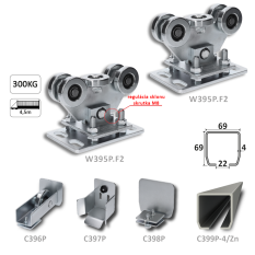 Samonos do 300 kg, profil 69 x 69 x 6000 mm, Zn
