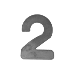 Číslo domovní 2, 120x80x3mm hladké, bez povrchové úpravy