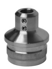 Spodek držáku madla ø 42,4 mm s přechodem na trubku ø12 mm, broušená nerez K320 / AISI304