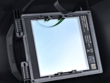 Samostmívací svářecí helma s velkým průzorem, černá