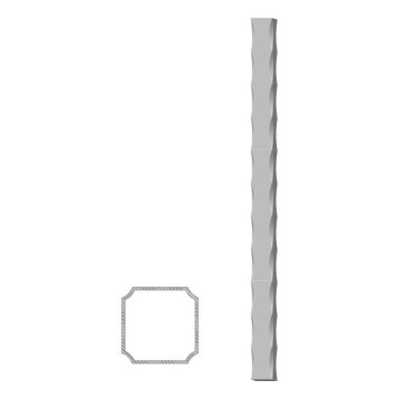 Uzavretý profil 100x100x3mm, černý S235, zdobený po hranách L=3000mm, cena za 1ks(3m) - Délka: 3m