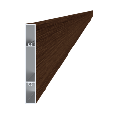 Profil 120x16mm, práškový lak, struktura OŘECH, L-6000mm