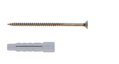 Hmoždinka rozperná 6x35 s vrutem 3.5x45 se zápustní hlavou PZ2