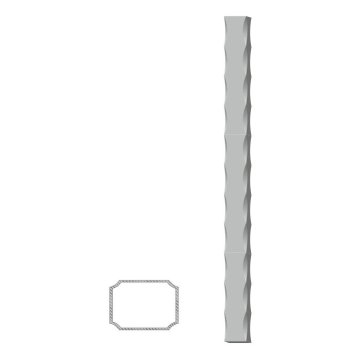 Uzavřený profil 30x20x2mm, černý S235, zdobený po hranách L=6000mm, cena za 1ks (6m)