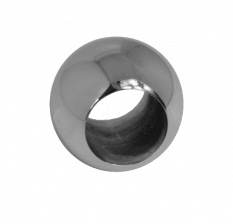 Koule průchozí ø 20 mm na trubku ø 12 mm (otvor ø 12,2 mm), leštěná nerez / AISI304
