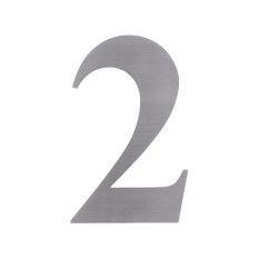 Číslo domovní 2, (127x1.5mm), s 3M páskou, broušená nerez K320/AISI 304