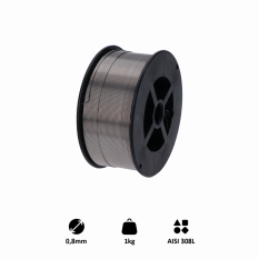 Svařovací drát /AISI 308L (0.8 mm) 1 kg, pro svařování MIG-MAG nerez