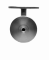 Držák madla na stěnu (pevný, plochý), odsazení 75 mm, ocel bez povrchové úpravy
