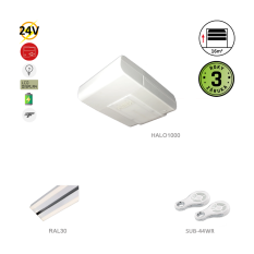 HALO 1000N pohon pro sekční vrata do 16 m² / 130 kg s vodicí světelnou lištou RAL30, 2x SUB-44WR