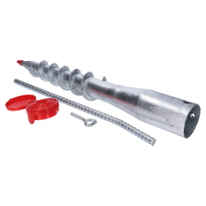 Zemní vrut - kruhový s vymezeními 26-55x560 mm, utahovací tyč v balení, žárový zinek