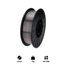 Svařovací drát /AISI 308L (1.0 mm) 5 kg, pro svařování MIG-MAG nerez