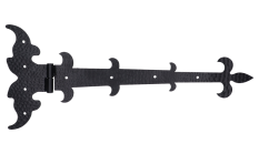 Kování ozdobné, 225x522x3mm, levé, matní povrch RAL9005