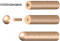 Dřevěné ukončení madla (ø 42 mm), dřevo: buk bez povrchového nátěru