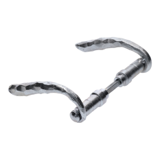 Klika 140x80mm, ø 18mm, bílý zinek