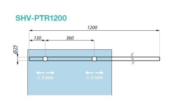SHV-PTR1200PSS - Vodicí lišta s úchyty