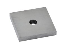 Podložka čtvercová horní (40x40x6 mm / díra ø 8 mm), broušená nerez K320 / AISI304