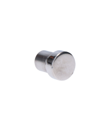 Ukončení - zátka na trubku ø 12x1.5mm, plný materiál, leštěná nerez /AISI304