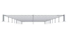 Set pre fasádnu lankovú stenu, rozmer: 1.8x10m, odsadenie od steny: 200mm, Nerez - kombinácia AISI 304 a 316. Obsahuje potrebné množstvo komponentov