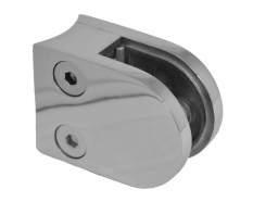 Svorka skla na trubku ø 42.4mm (50x40x26mm) pro sklo 6-10.76mm, leštěná nerez /AISI304, balení neobsahuje gumičky na sklo