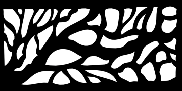 Designová kovová výplň, laserem vypálený vzor 1238, rozměr 1000x2000x2,5 mm, bez povrchové úpravy, perforace 37%