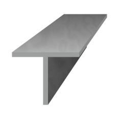 Tyč prierezu T 40x40x5mm, čierna S235, rovnomerná L=1000mm, cena za 1ks(1m)