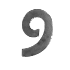 Číslo domovní 9, 120x80x3mm hladké, bez povrchové úpravy