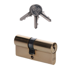 Cylindrická vložka 30x35 mm, mosazná, 3 klíče, šroub M5x65 mm