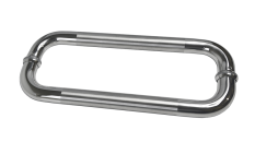 Nerezové madlo na dveře (325 mm / ø 25 mm), leštěná / broušená nerez K320 / AISI304