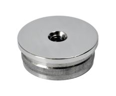 Spodek držáku madla (závit M8) na trubku ø 42,4 mm, leštěná nerez / AISI304