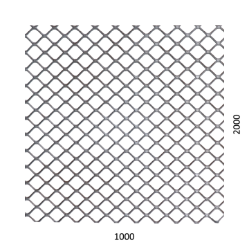Tahokov Fe čtvercové oko: 20x15 mm, můstek: 1,7 mm (1000x2000x1,5 mm)