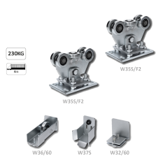 Set pro samonosný systém 60 x 60 x 4 mm, (2x W35S/F2, 1x W32/60, 1x W36/60, 1x W37S)
