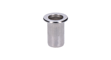 AISI304 nýtovací matice M6, rýhovaný dřík, L = 19,5 mm