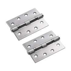 Nerezové panty 2ks, 100x75x3mm, max. nosnost: 80 kg, broušená nerez K320 / AISI304