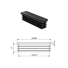 Krytka plastová 20 x 80 mm