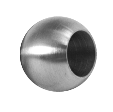 Koule koncová ø 20 mm na trubku ø 14 mm, otvor ø 14,2 mm, broušená nerez K320 / AISI304