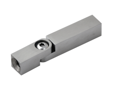 Čep s kloubem (12x12 mm, L: 68 mm / vnitřní závit M6 - vnitřní závit M8x25 mm), broušená nerez K320 / AISI304