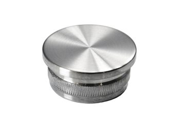 Ukončení - zátka na trubku ø 33.7mm, broušená nerez K320 / AISI304