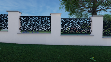 Designová kovová výplň, laserem vypálený vzor 1295, rozměr 1000x2000x2,5 mm +/- 0,5%, bez povrchové úpravy, perforace 40%