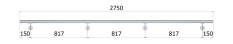 Madlo ø 42.4mm, L-2750mm, broušená nerez AISI304