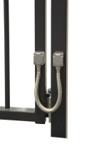 LOCINOX® nerezová chránička pohyblivého kabelu odolná vůči poškození, vlhkosti a prachu, pro křídlové brány, délka 450 mm, vnější Ø16 mm, vnitřní Ø 9 mm