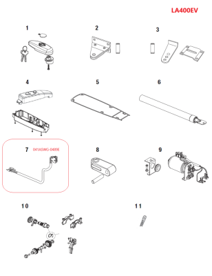 041ASWG-0489E vodič s napájecími konektory, 3m, 24V